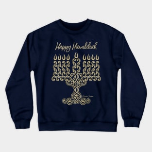 Happy Hanukkah Menorah Crewneck Sweatshirt